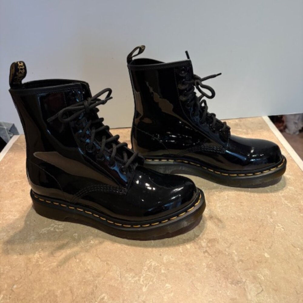 Dr Martens AirWair Black patent boots